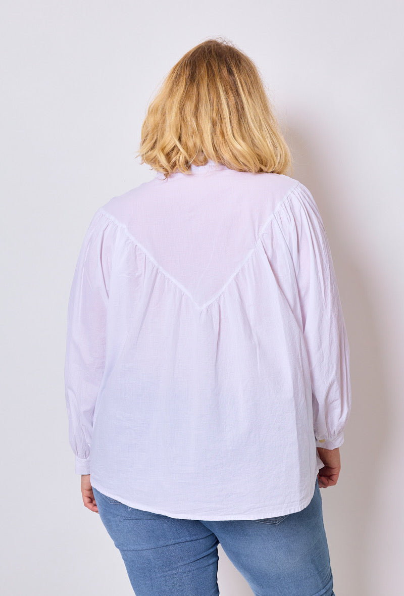 Chemise Manches Longues Dentelle - TU du 44 au 50