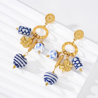 Boucles Porcelaine Bleue