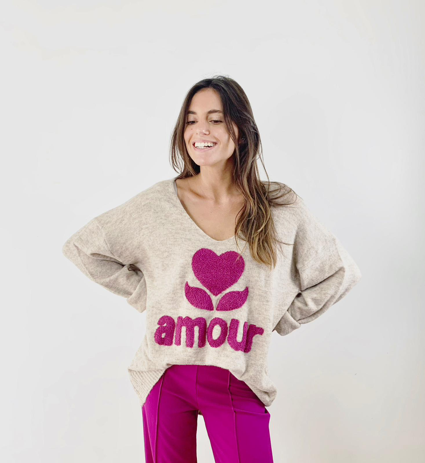 Pull Chiné Amour