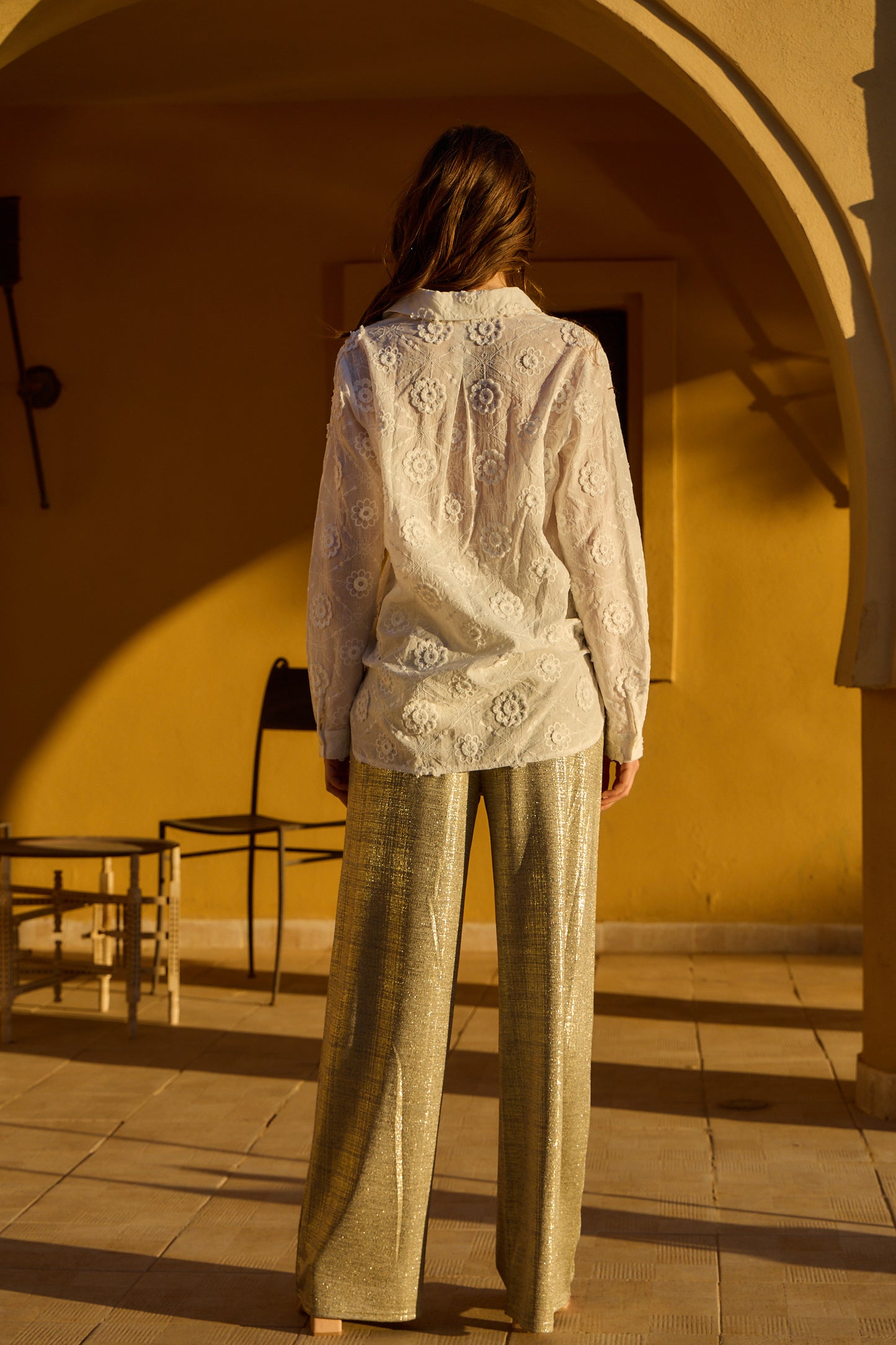Pantalon Doré Fluide