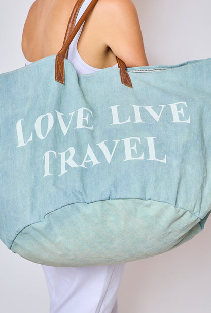 Sac de Voyage "Love Live Travel"