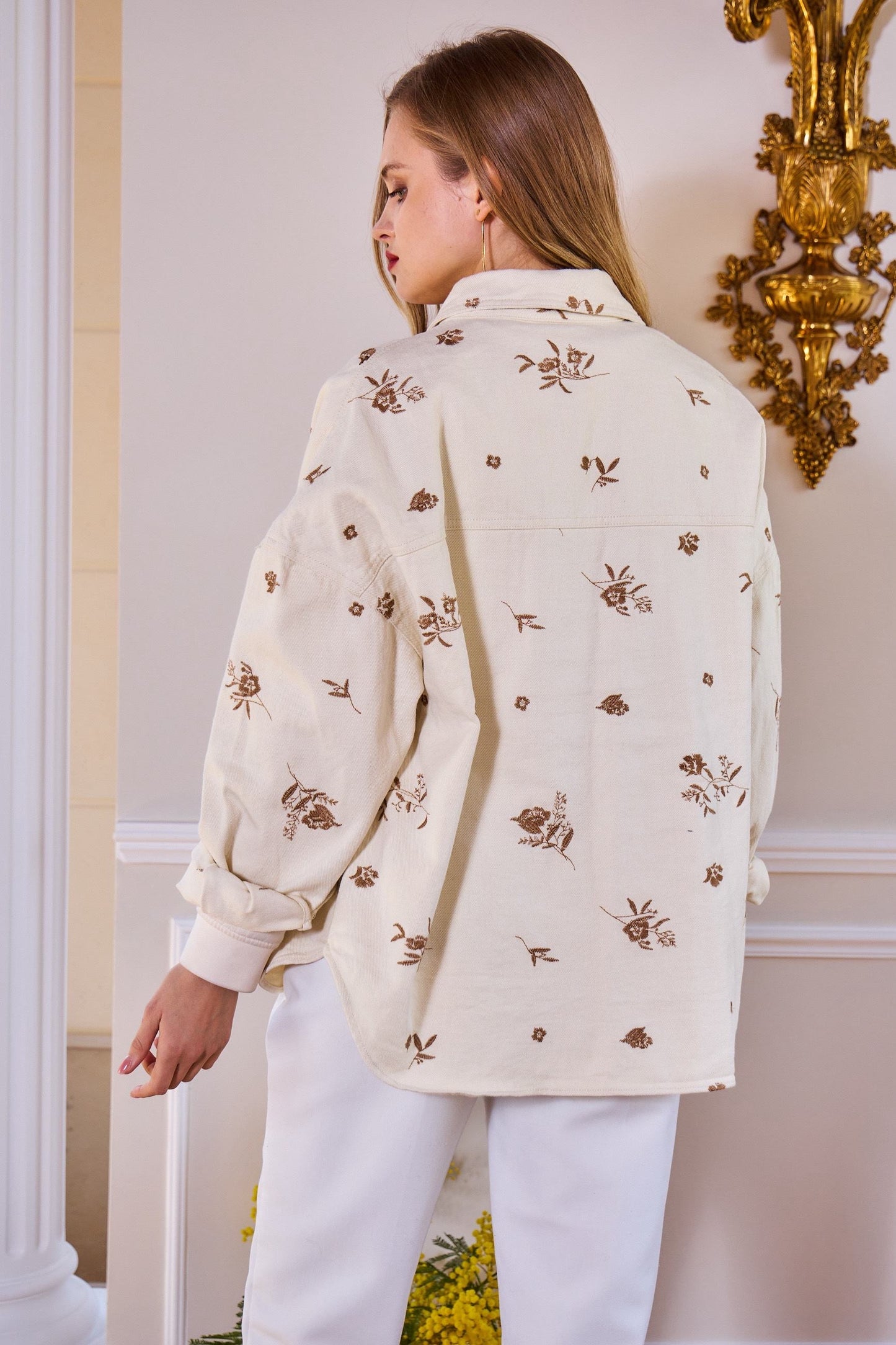 Veste Fleuri en Coton