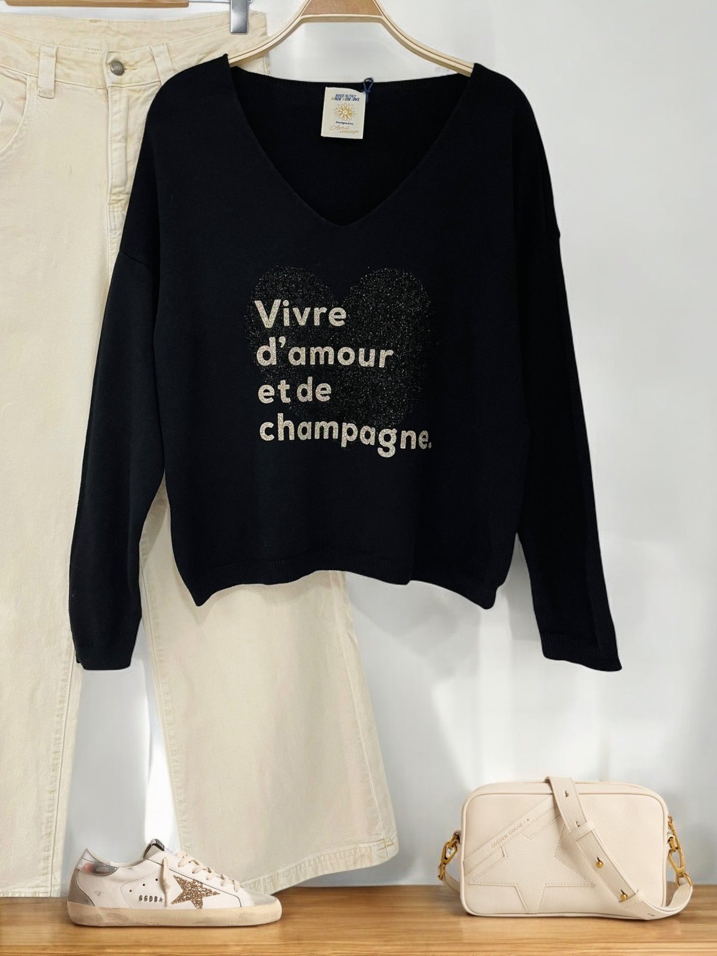 Pull "Vivre d'Amour et d'Eau Fraîche"