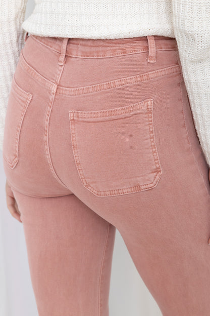 Jean Taille Haute à Boutons