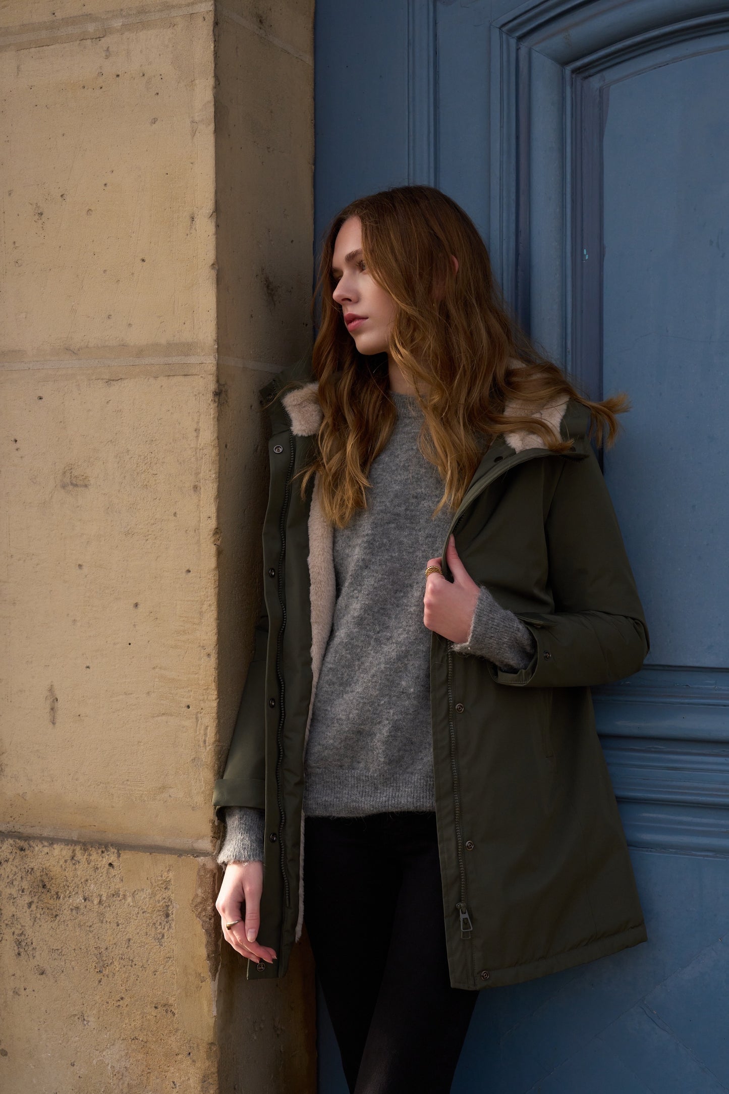 Parka Imperméable Fourré Bicolore