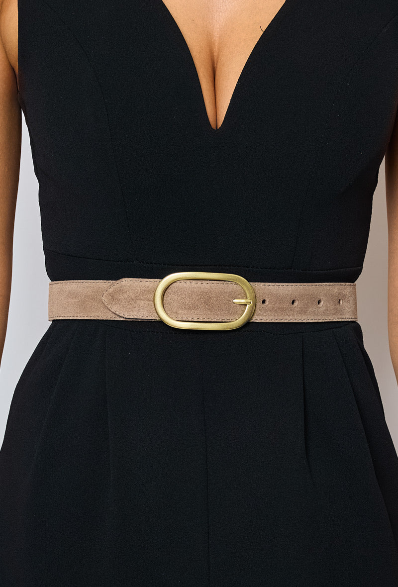 Ceinture Cuir Boucle Ovale