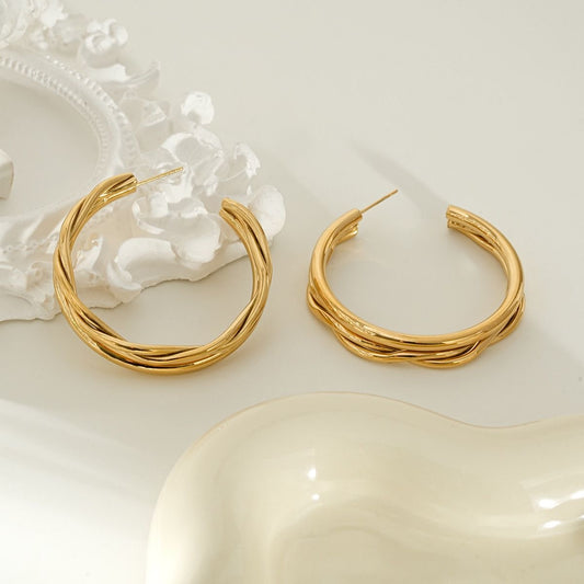 Créoles Effet Entrelacé