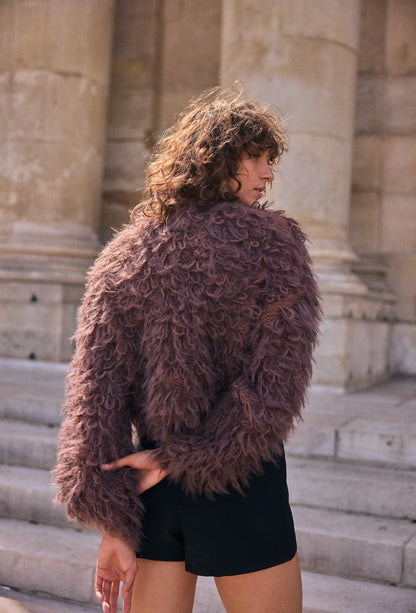 Gilet Bouclette Brun