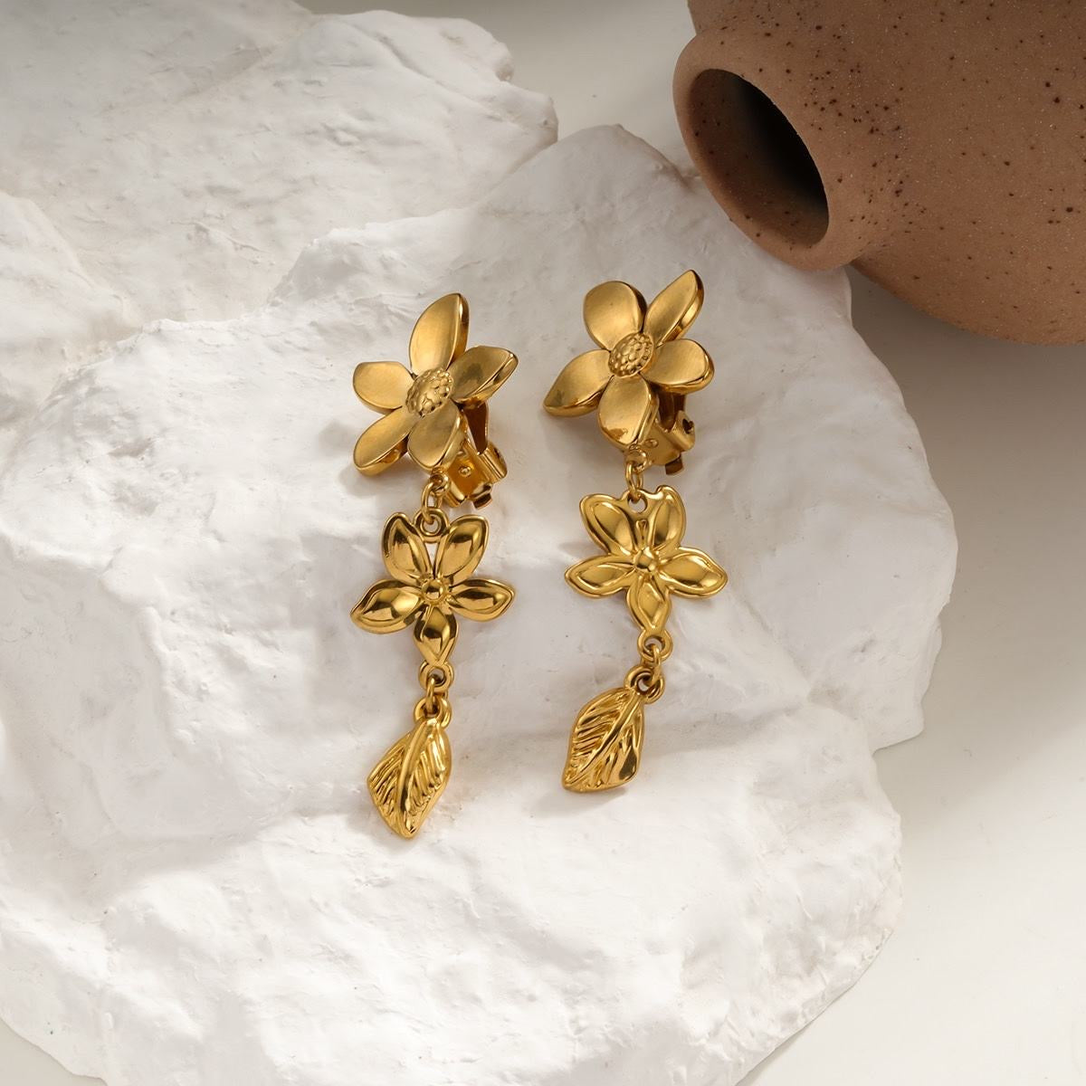 Boucles à Clips "Fleur Bohème"