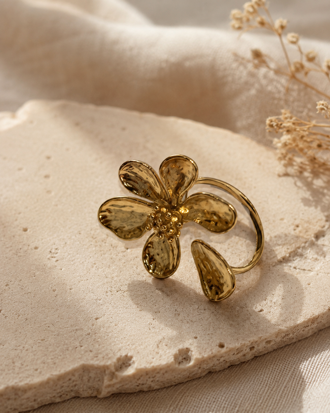 Bague Fleur Dorée