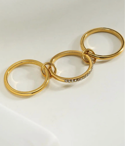 Bague Anneaux Entrelacés