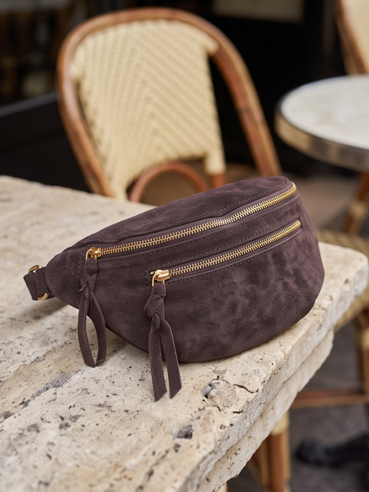 Banane en Cuir Daim