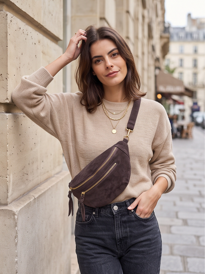 Banane en Cuir Daim