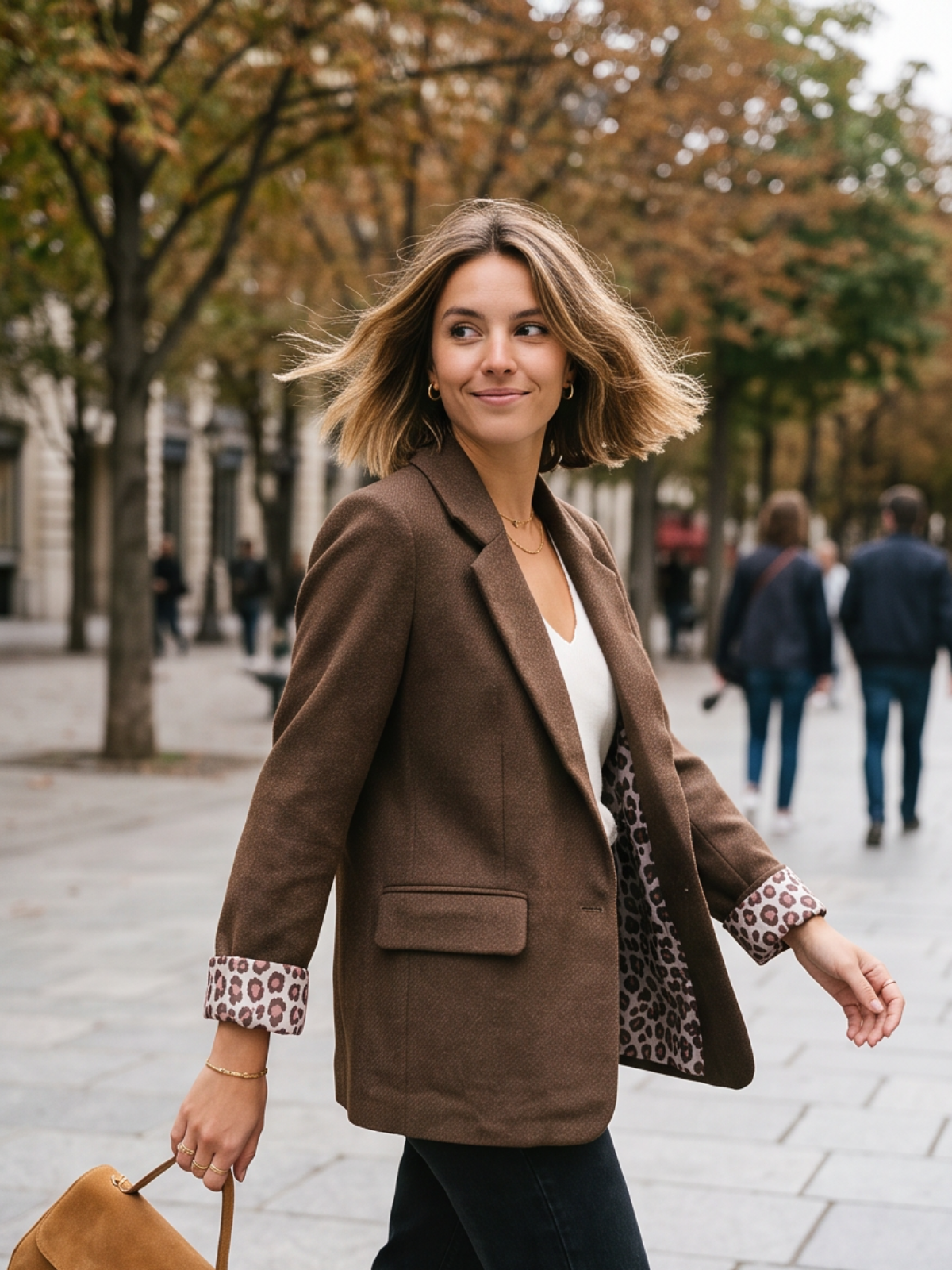 Blazer Vivienne - Effet Feutré Marron