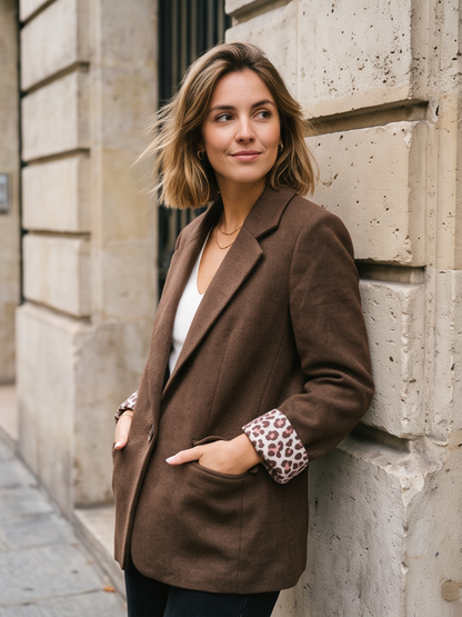 Blazer Vivienne - Effet Feutré Marron