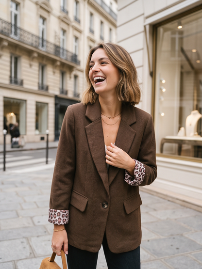 Blazer Vivienne - Effet Feutré Marron
