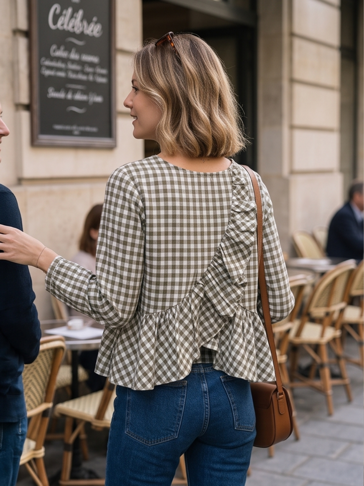 Blouse Aliénor - Vichy Kaki