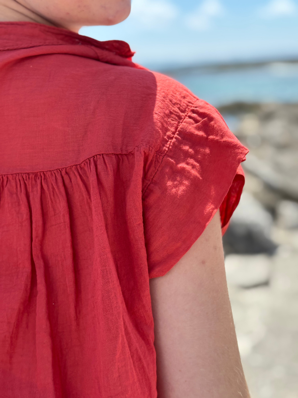 Haut en gaze de coton fluide