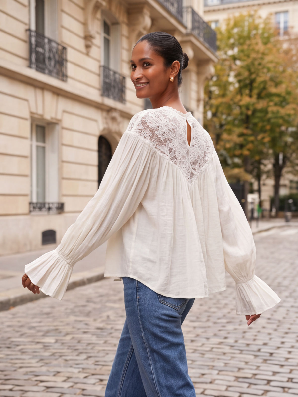 Blouse Armelle - Empiècement Dentelle