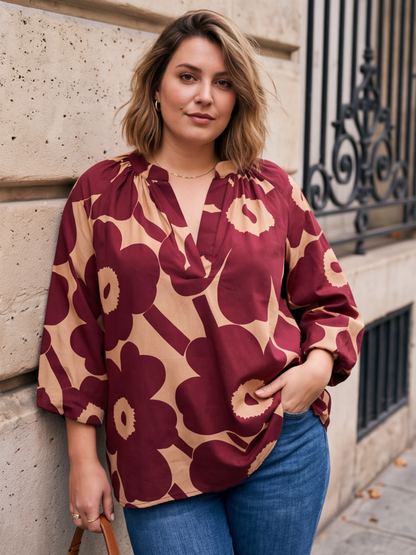 Blouse Augustine - Imprimé Coquelicots