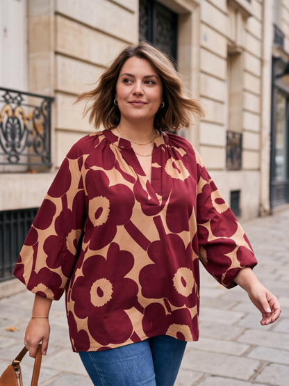 Blouse Augustine - Imprimé Coquelicots