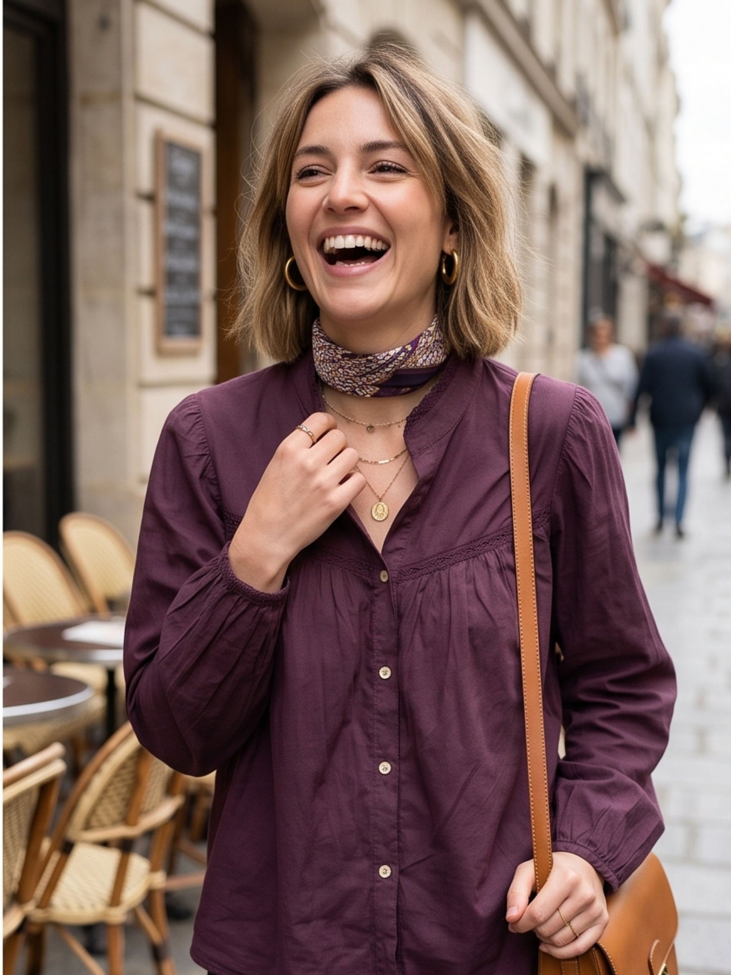 Blouse Cassiopée - Col Mao