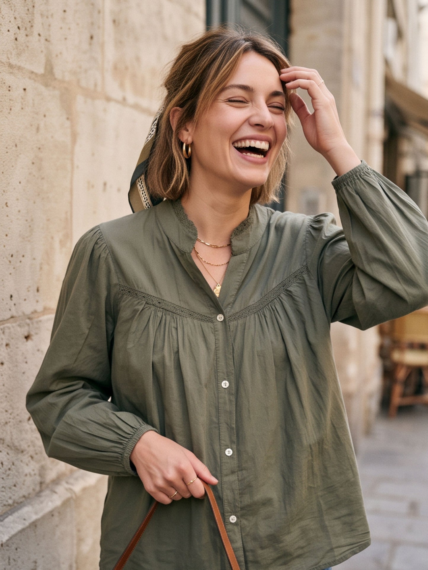 Blouse Cassiopée - Col Mao