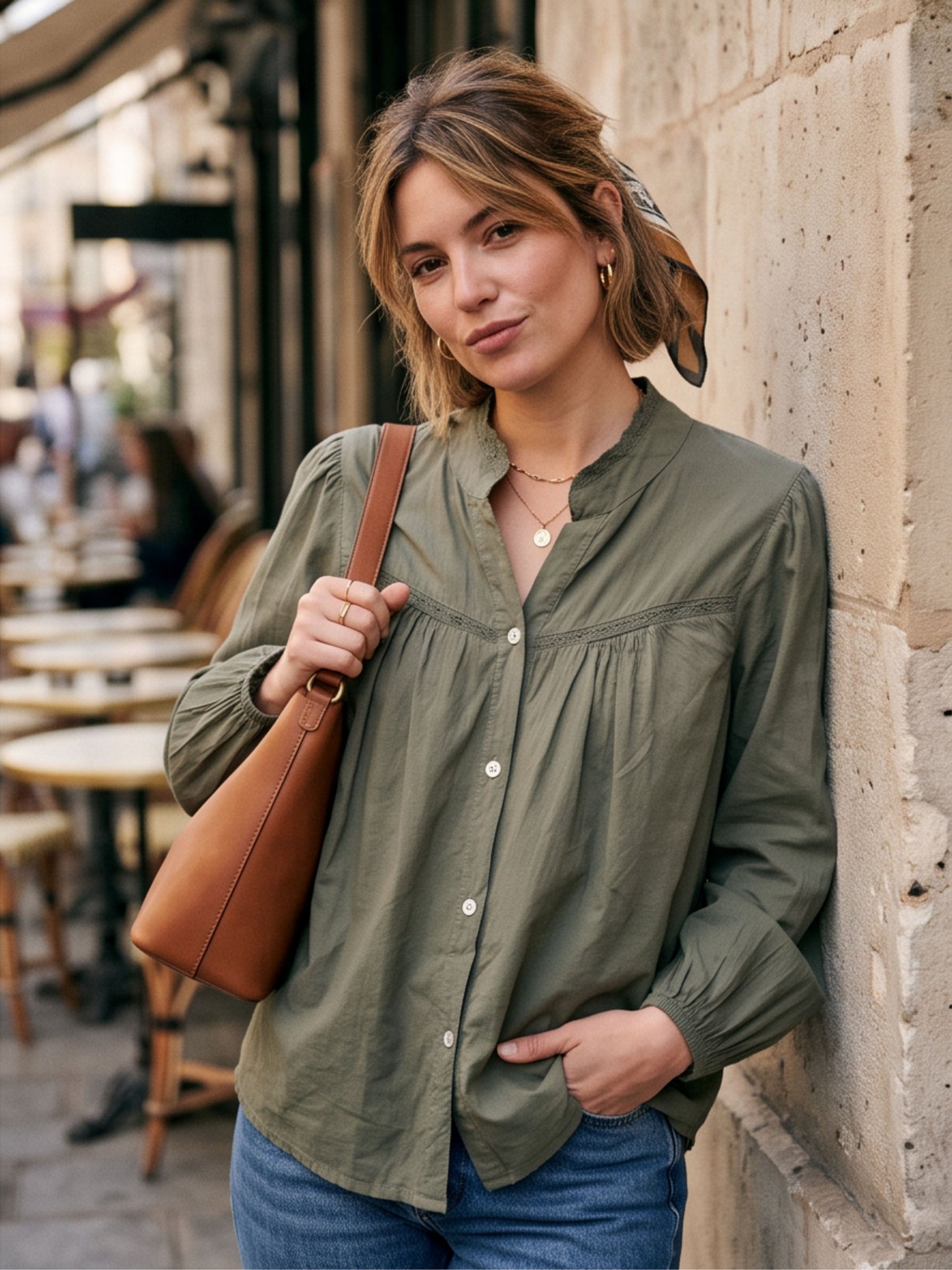 Blouse Cassiopée - Col Mao