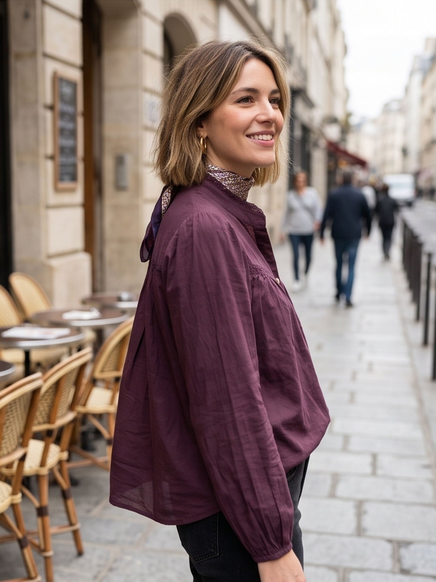 Blouse Cassiopée - Col Mao