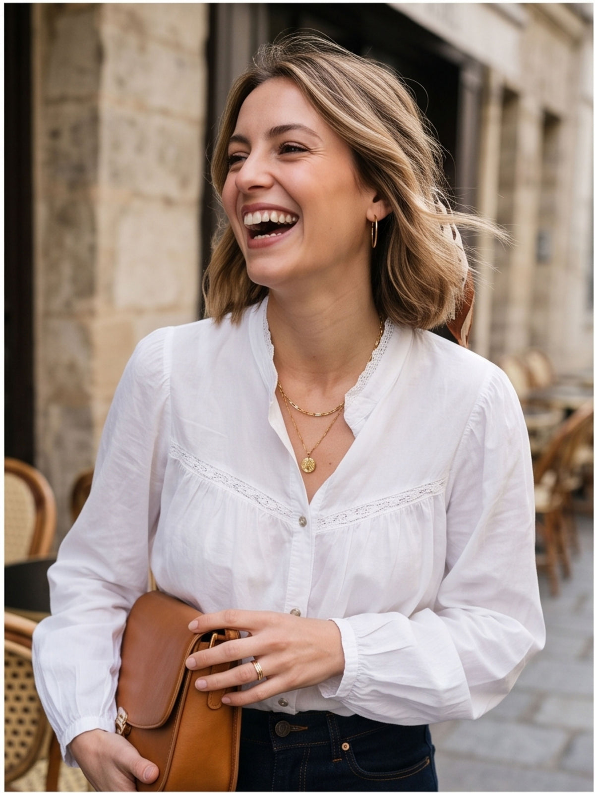 Blouse Cassiopée - Col Mao