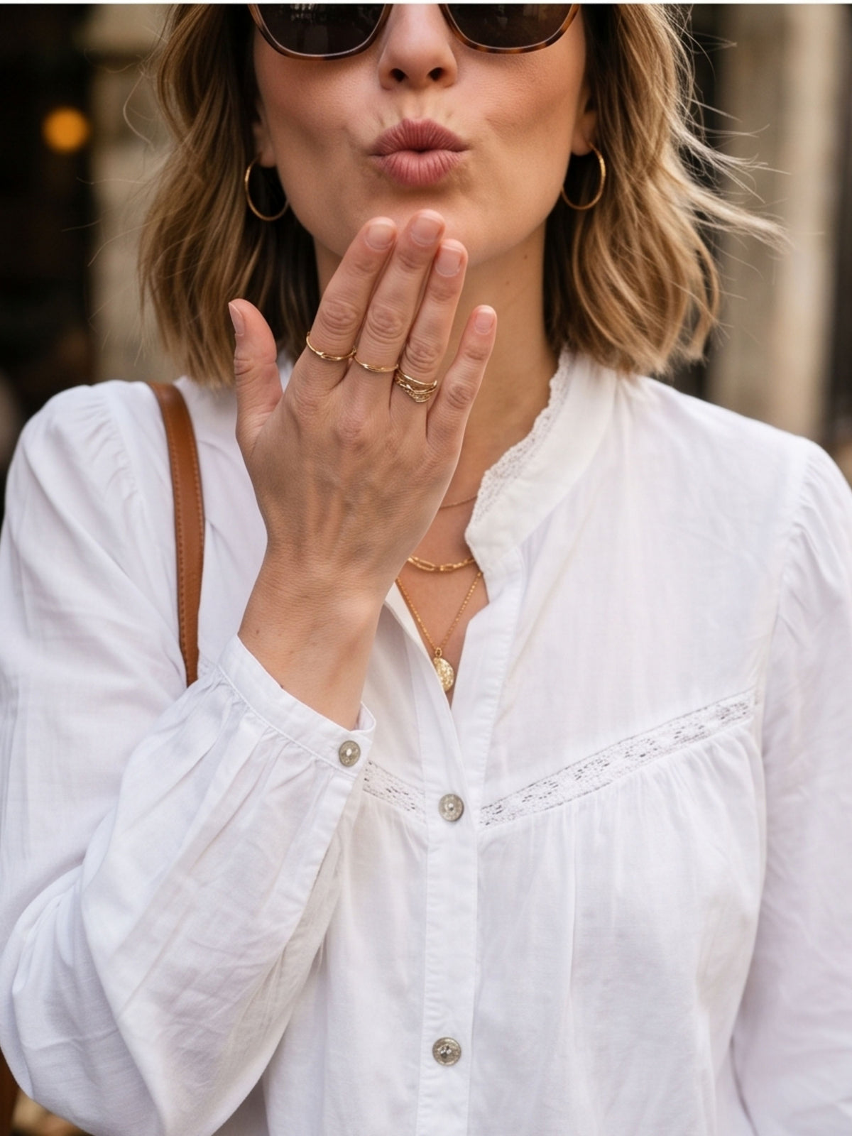 Blouse Cassiopée - Col Mao