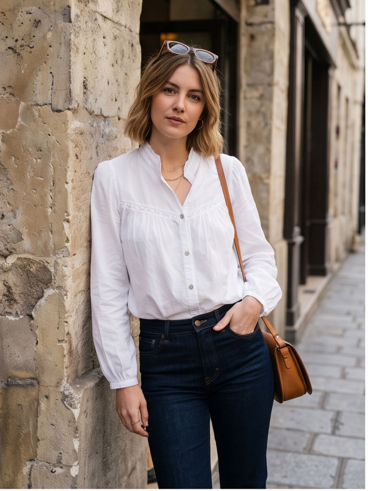 Blouse Cassiopée - Col Mao
