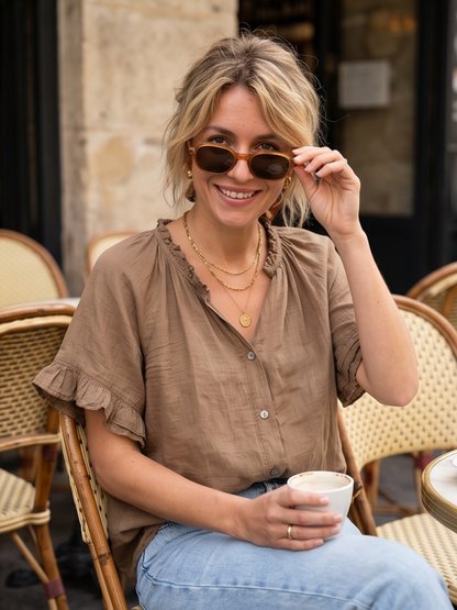 Blouse Col Froncé