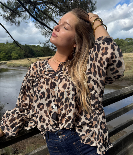 Blouse Coton Léopard