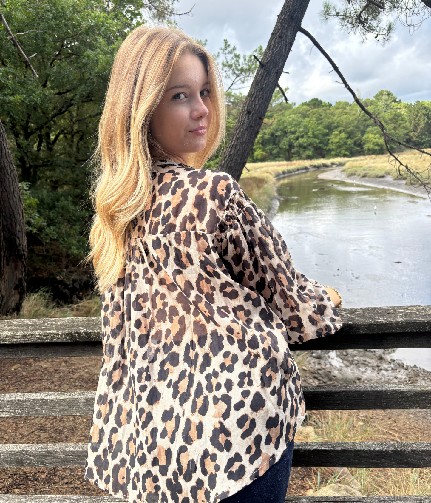 Blouse Coton Léopard
