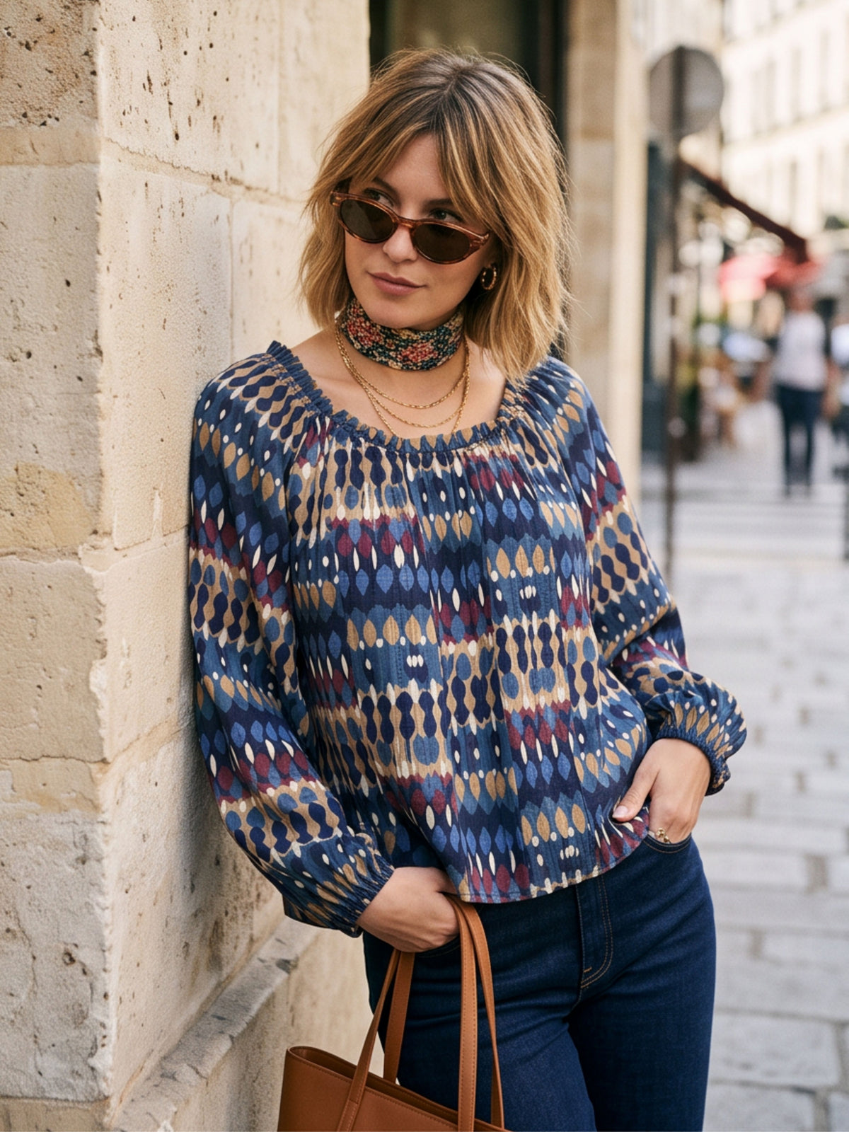 Blouse Fiorella - Imprimé Ikat