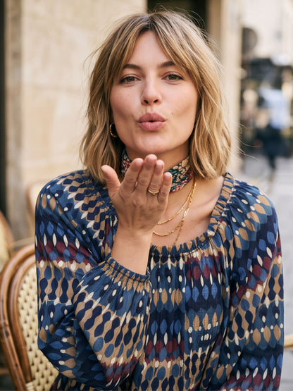 Blouse Fiorella - Imprimé Ikat