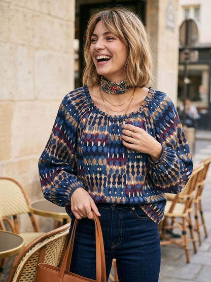 Blouse Fiorella - Imprimé Ikat