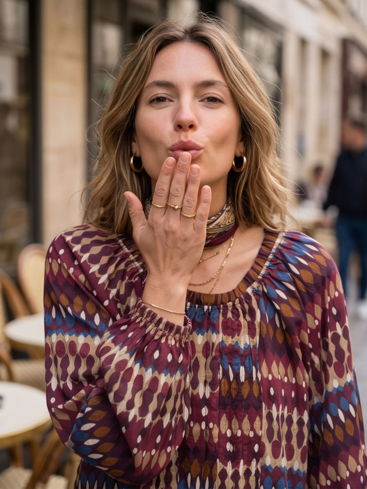 Blouse Fiorella - Imprimé Ikat