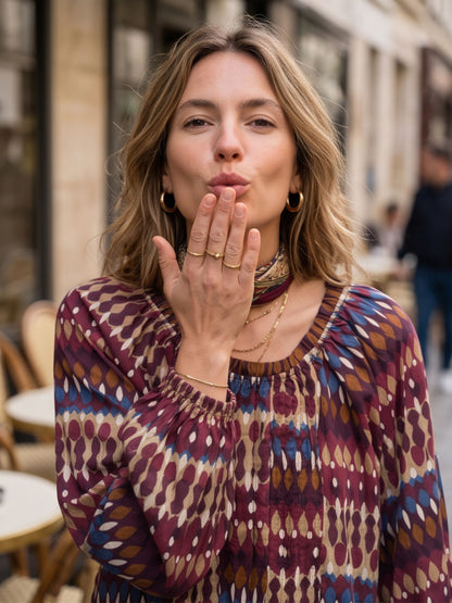 Blouse Fiorella - Imprimé Ikat
