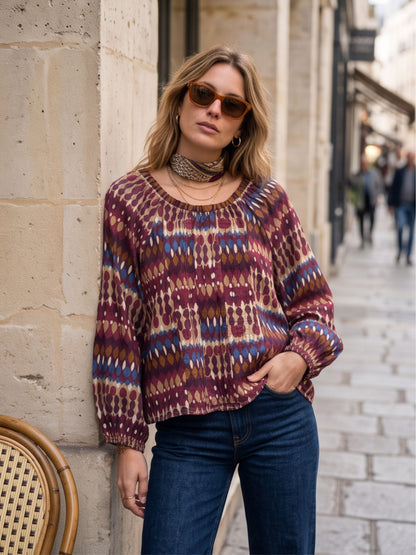 Blouse Fiorella - Imprimé Ikat