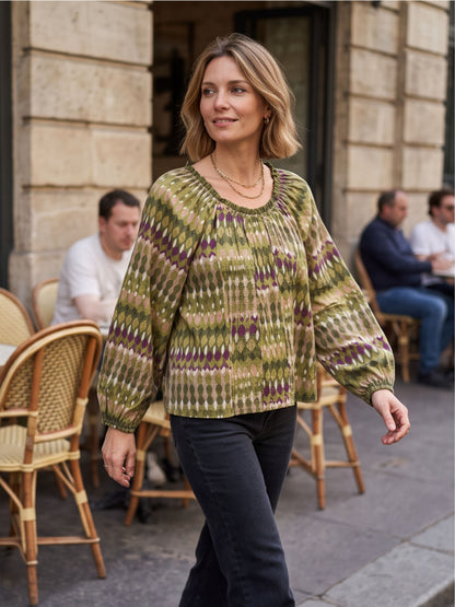 Blouse Fiorella - Imprimé Ikat
