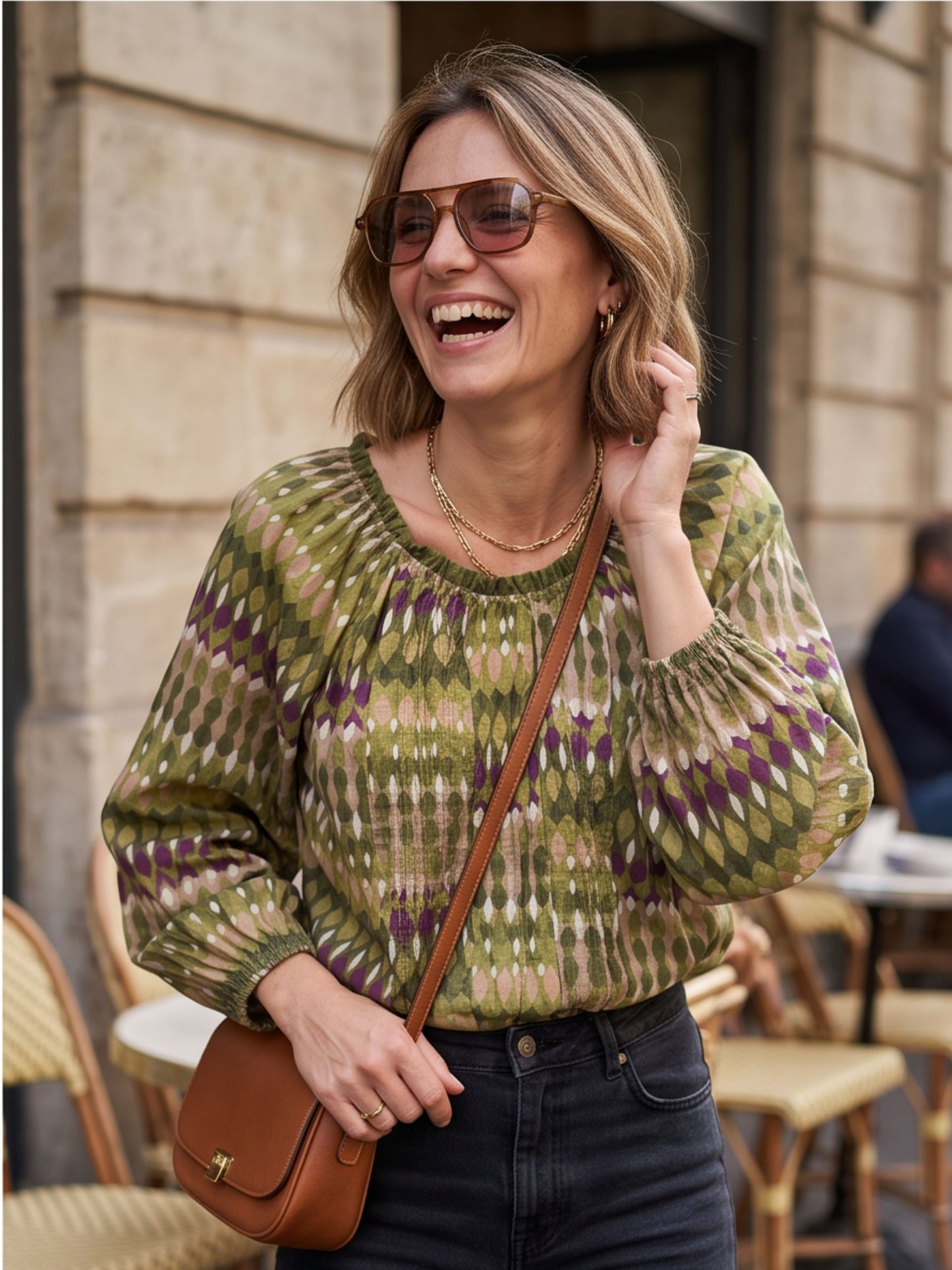 Blouse Fiorella - Imprimé Ikat