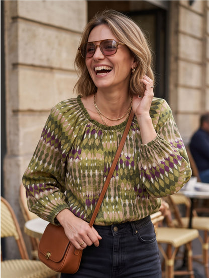 Blouse Fiorella - Imprimé Ikat