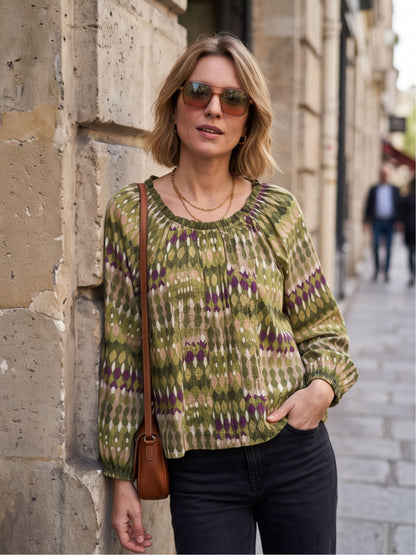 Blouse Fiorella - Imprimé Ikat