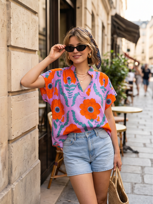 Blouse Inès - Imprimé Fleuri