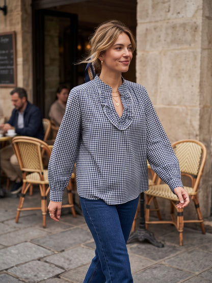 Blouse Jehanne - Vichy à Volant