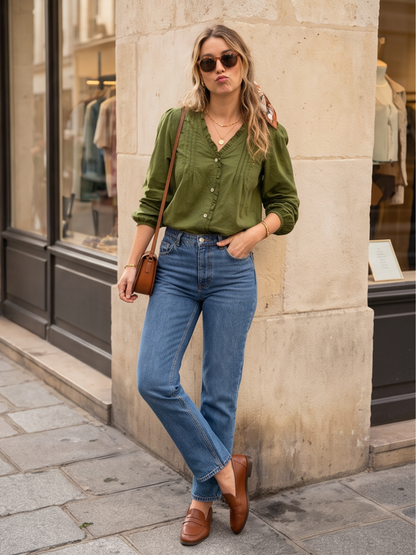 Blouse Juliette - Col Froufrou