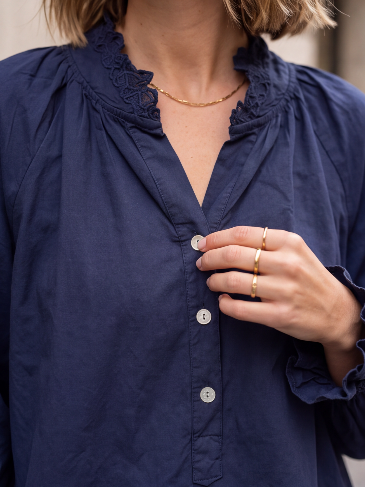 Blouse Mélisande - Col Brodé