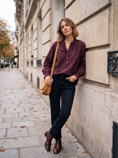 Blouse Mélisande - Col Brodé